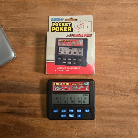 Radica Other - Radica Pocket Poker Handheld Electronic Game Model 1310 Vtg Las Vegas Fun Box